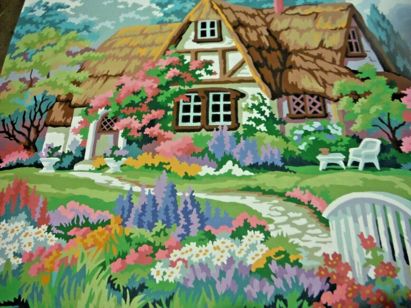 Finished Paintworks Dimensions Paint By Number English Cottage #91019 Unframed