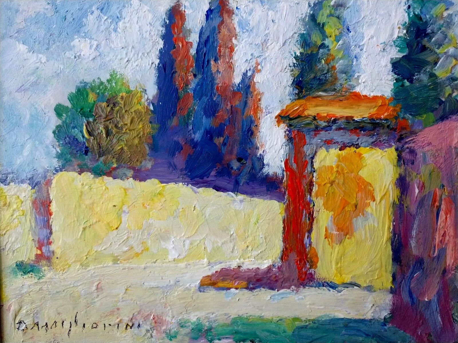 2 Works -Tuscany – Dino Migliorini Oil on Hardboard / Pencil on Paper – Unsigned