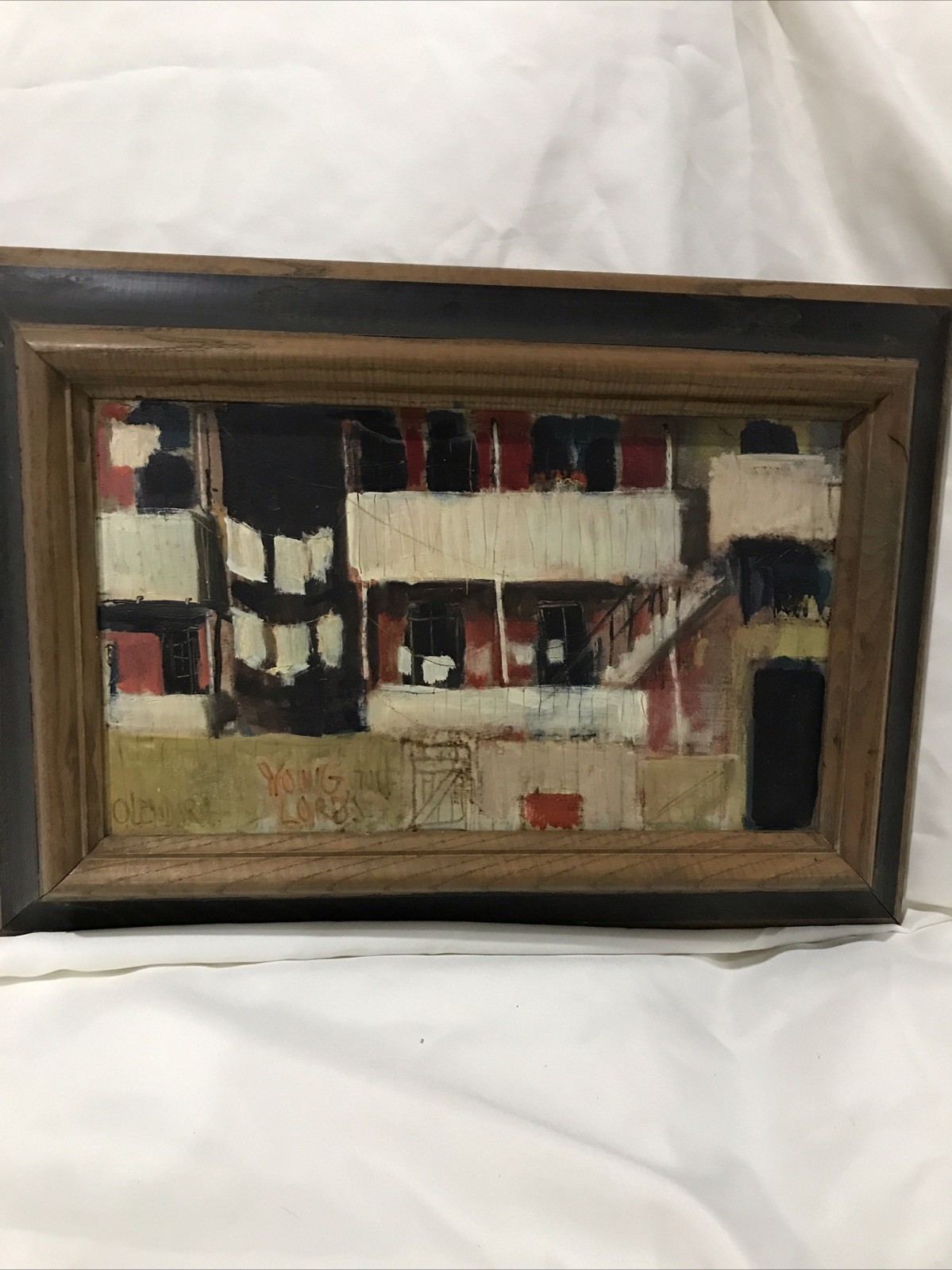 Pair Of Original Signed Bill Olendorf Framed Architectural paintings
