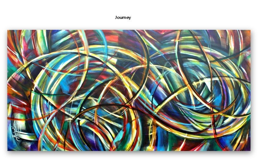 large original multi color abstract art painting contemporary interior modern