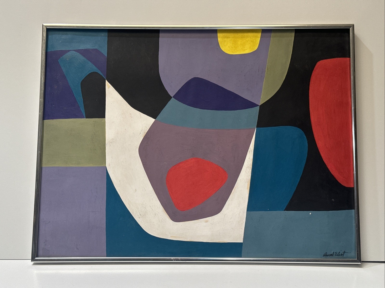 Mid Century Painting Abstract Cubist Cubism Duval Eliot Modernist Famous Rare