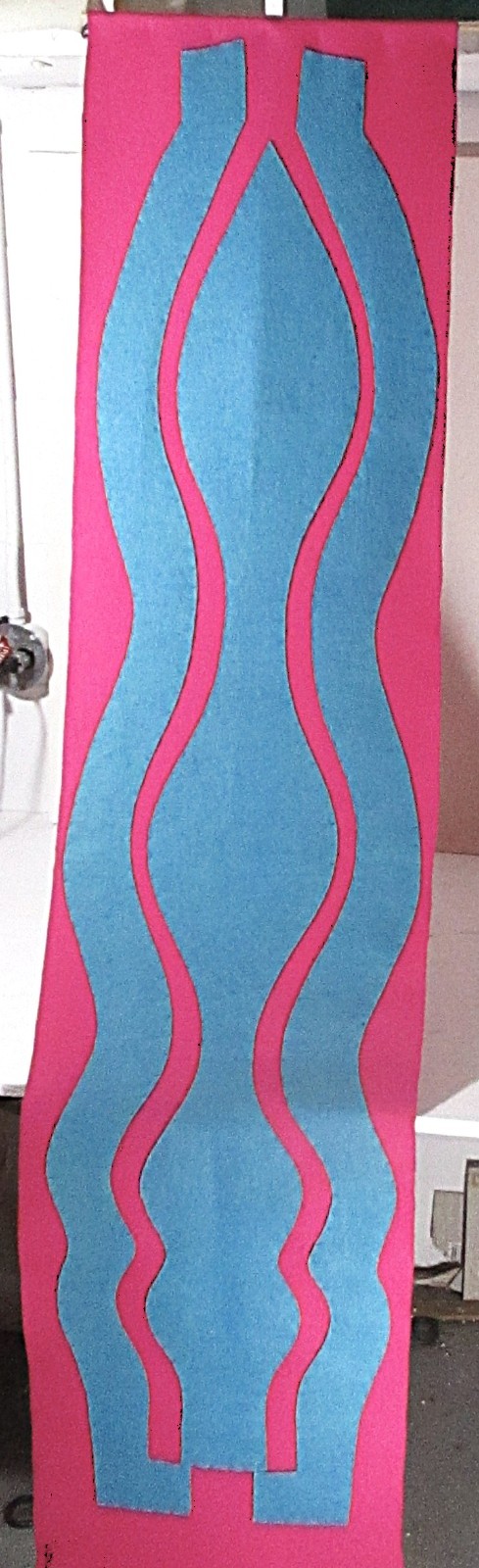 LUCIA STERN, WIS ARTIST, STITCHED FABRIC INTERNATIONAL MODERNIST MINIMALIST