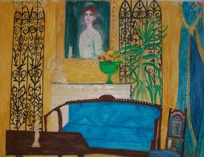 DARK SHADOWS Original Watercolor Set: Rose Cottage 8.5×11 in