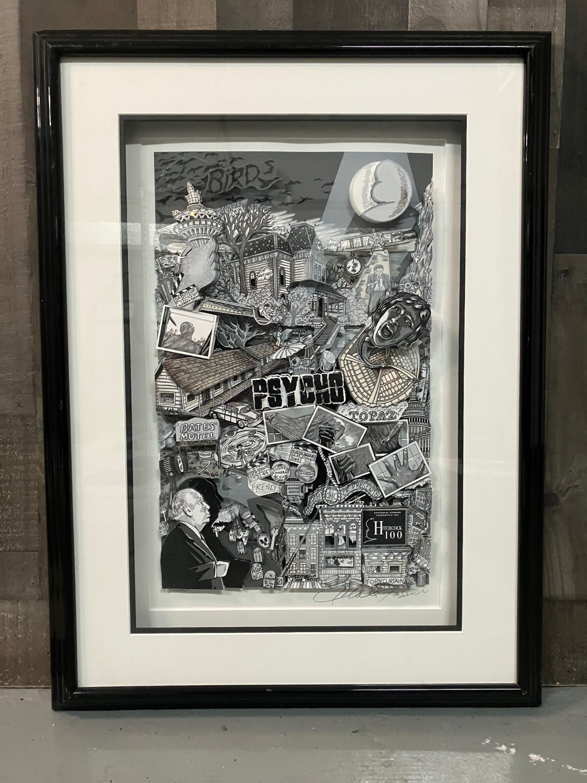 Charles Fazzino ALFRED HITCHCOCK TRIBUTE 100th Anniversary 3D Serigraph 137/200 