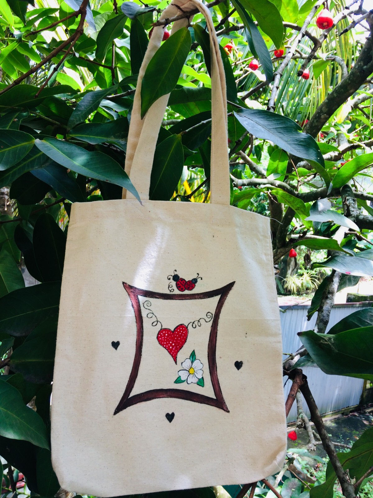 Tote bag Hand-painted beautiful Cotton Eco-Friendly free shipping