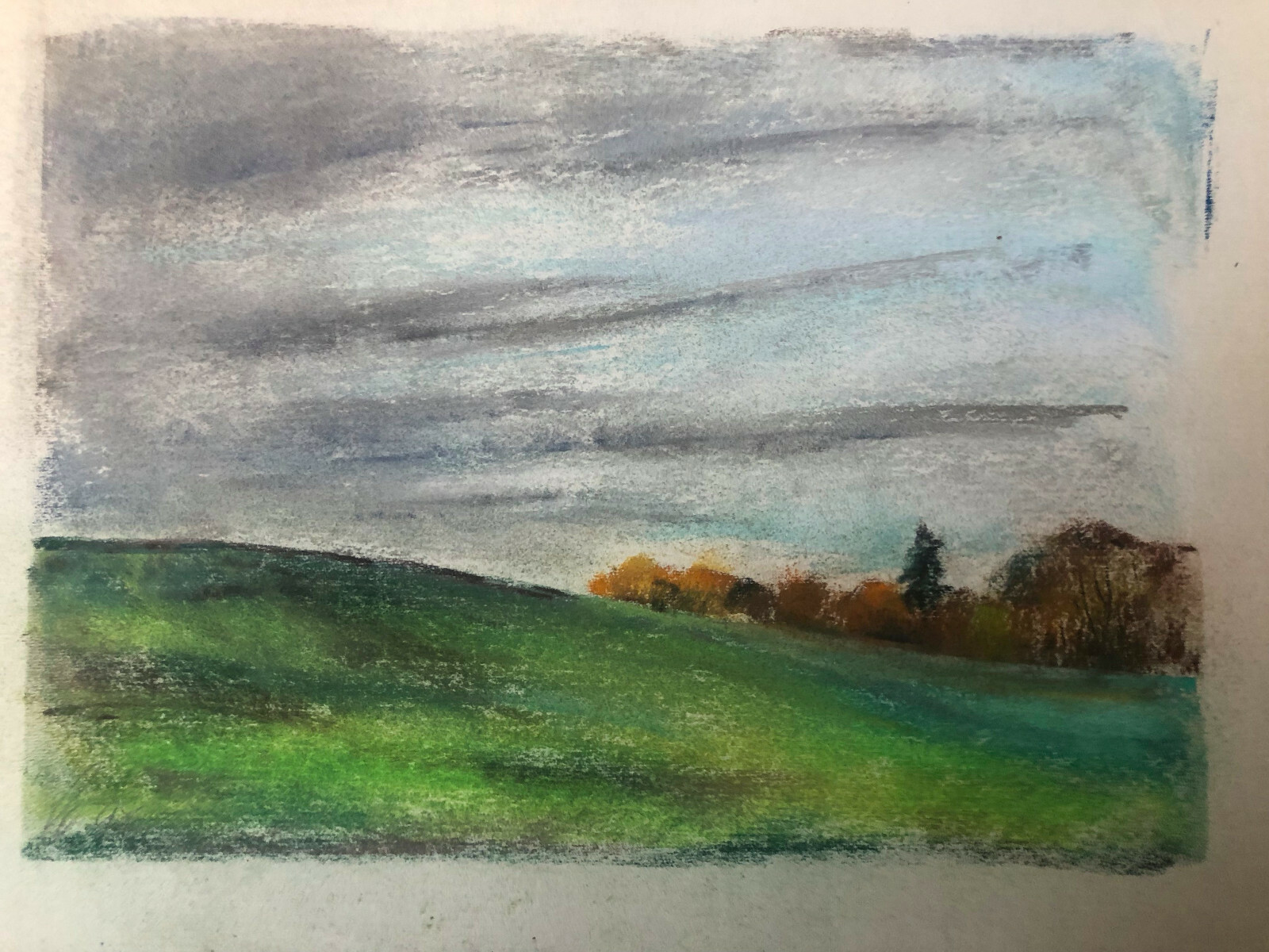 Franz Ehmke*1928-2018 DDR Painter °with Monogram 97 Field and Meadow Landscape
