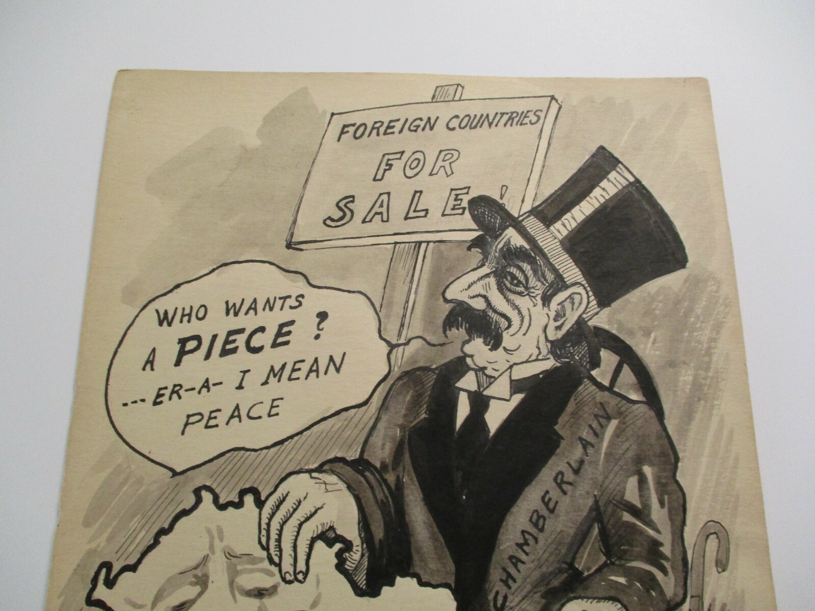 ANTIQUE PAINTING DRAWING ILLUSTRATION SATIRE POLITICAL WAR HISTORY REPEATS ARKOL