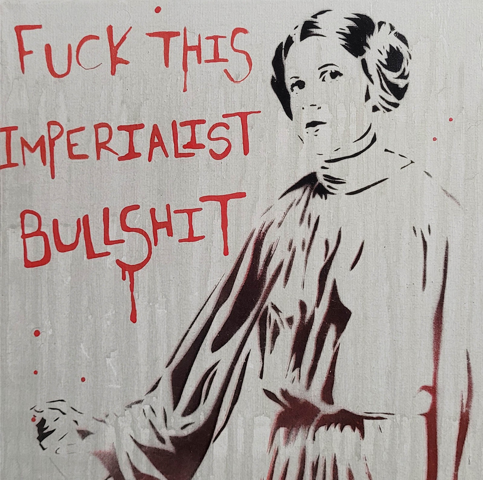 Princess Leia Artwork, star wars painting, graffiti art