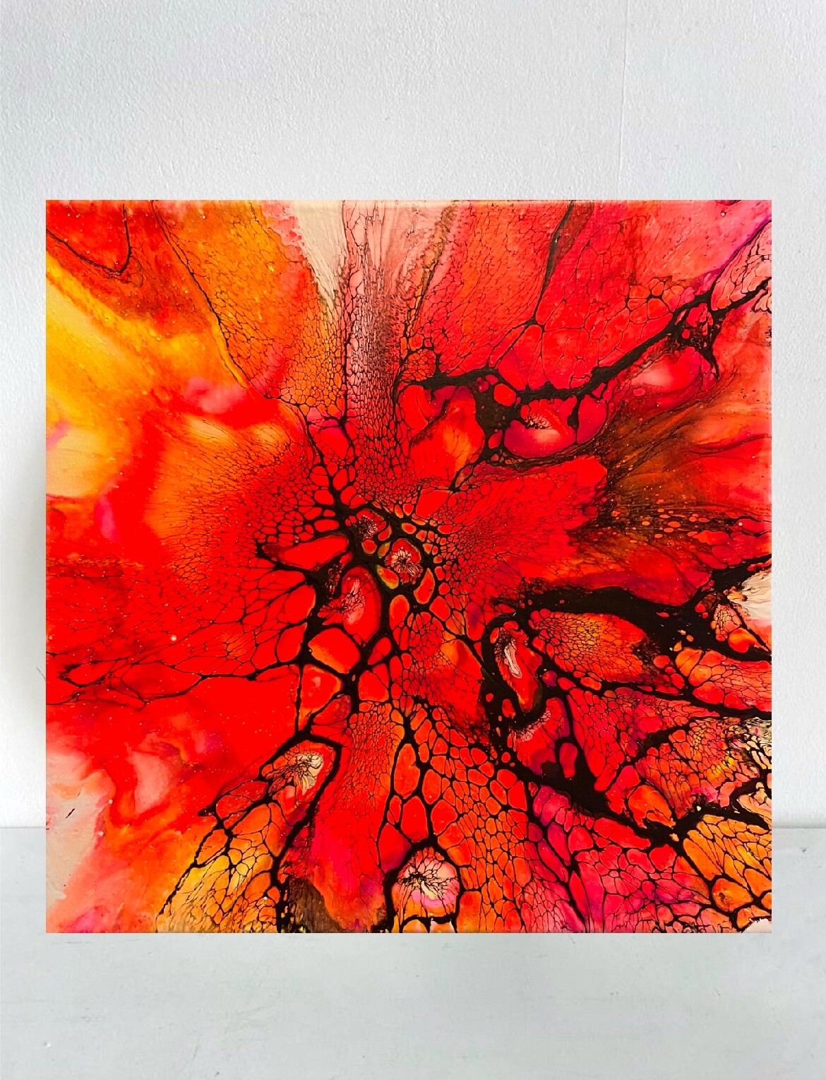 Acrylic Florescent Blacklight Painting/Fluid Acrylic/12 X 12