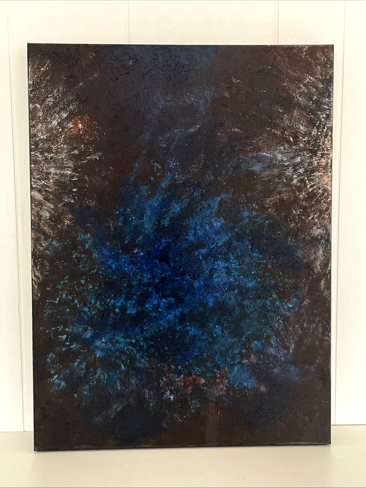Modern Abstract Expressionism Painting 18×24″ attributed to D Thomas