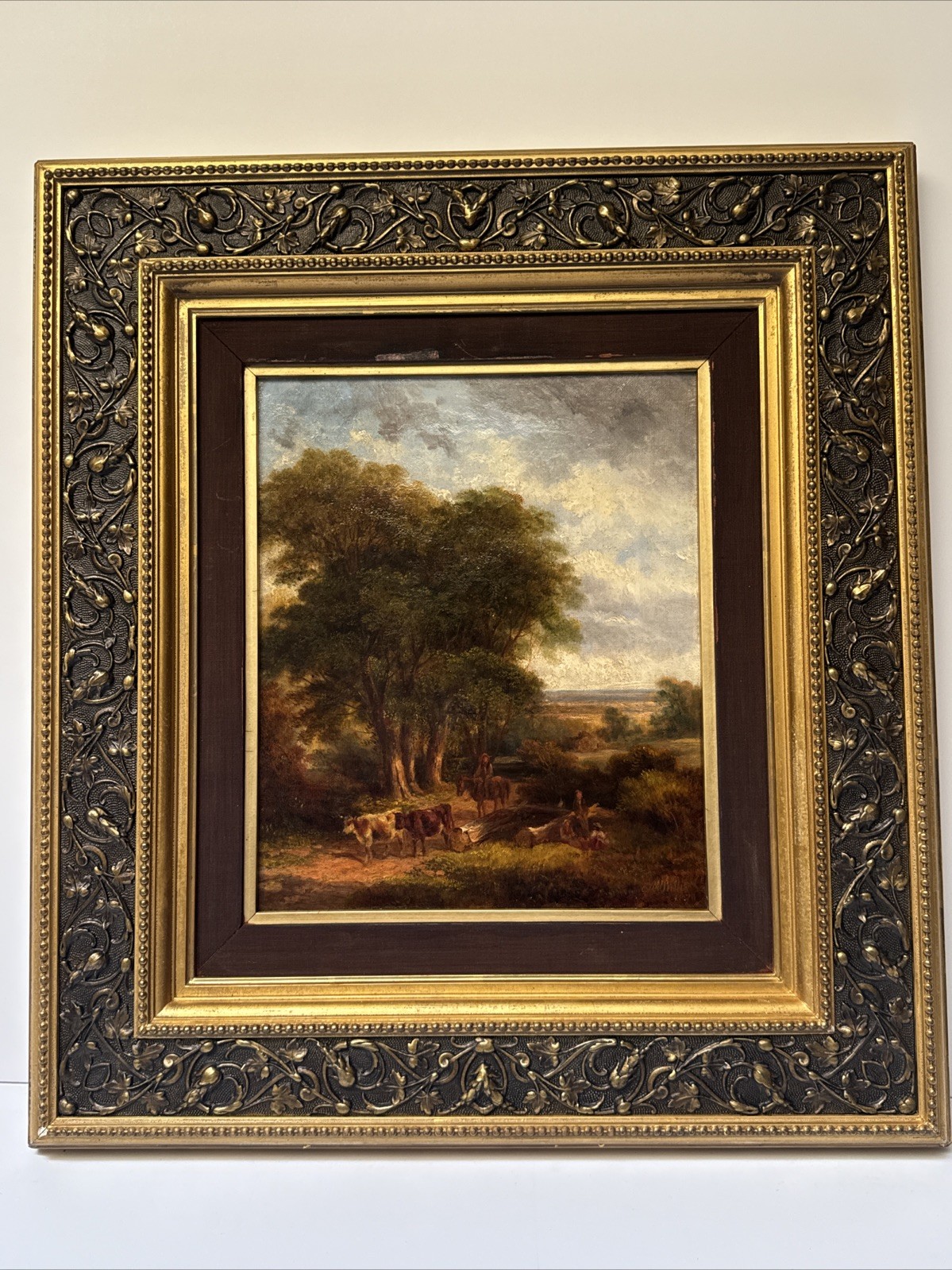 Antique New York Landscape Painting Edmond Willis Oil Impressionist Famous Small