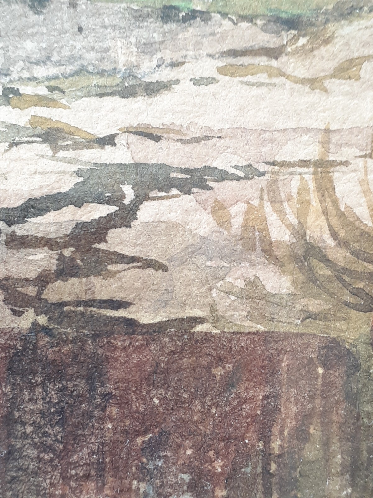 Original Philip Mitchell watercolor 1868, 20.5 by 13.5 inches