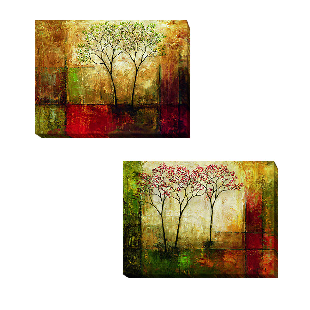 Morning Luster by Mike Klung 2-pc Gallery-Wrapped Canvas Art Set (12 in x 16 in)