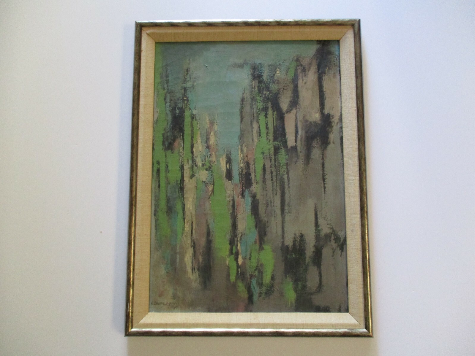 NEW YORK PAINTING VINTAGE EXPRESSIONIST ABSTRACT NON OBJECTIVE 1950’S MODERNIST