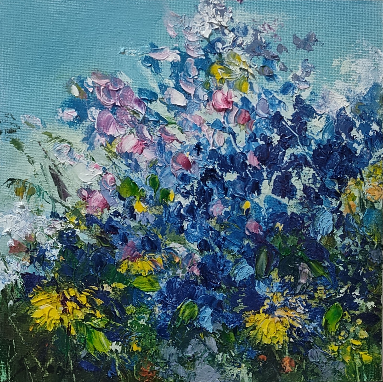 Original oil painting Art Landscape, Abstract art, Contemporary art, Flowers