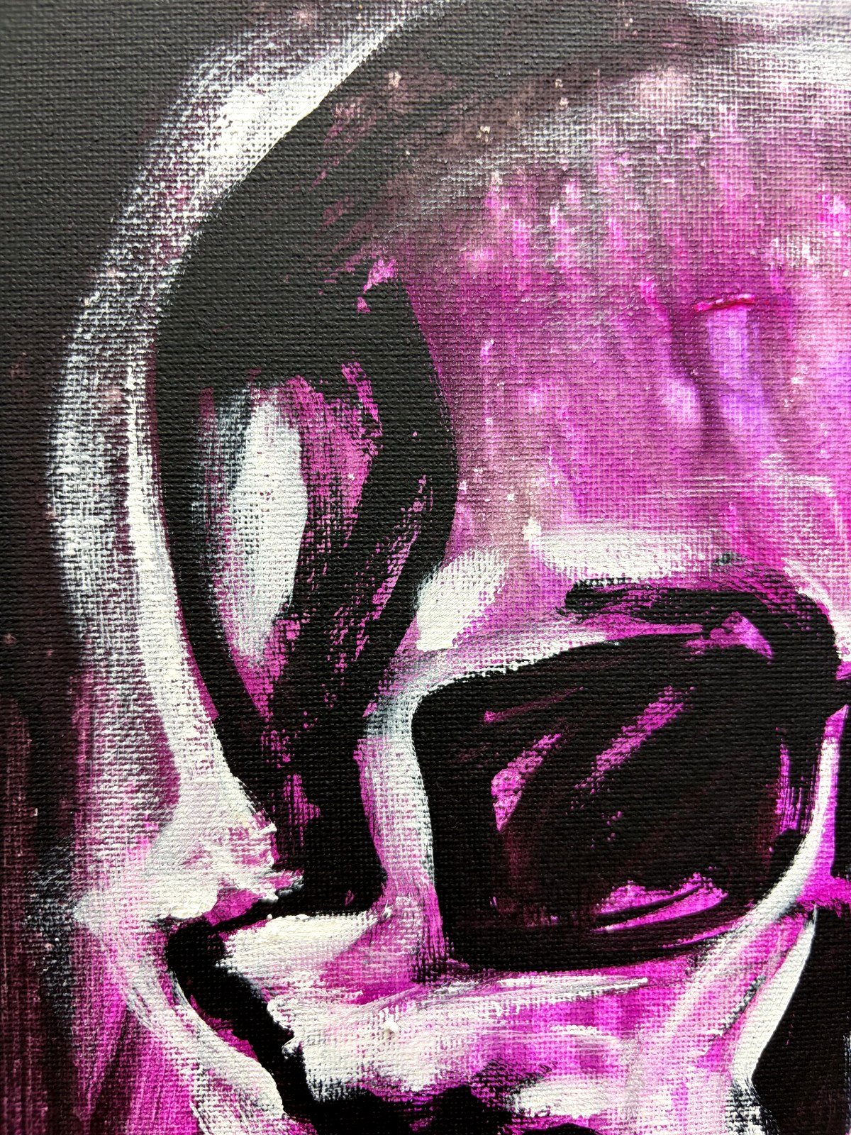 SLOOG Original Art Expressionism Eerie Punk Goth Painting on Canvas 11×14 Skull