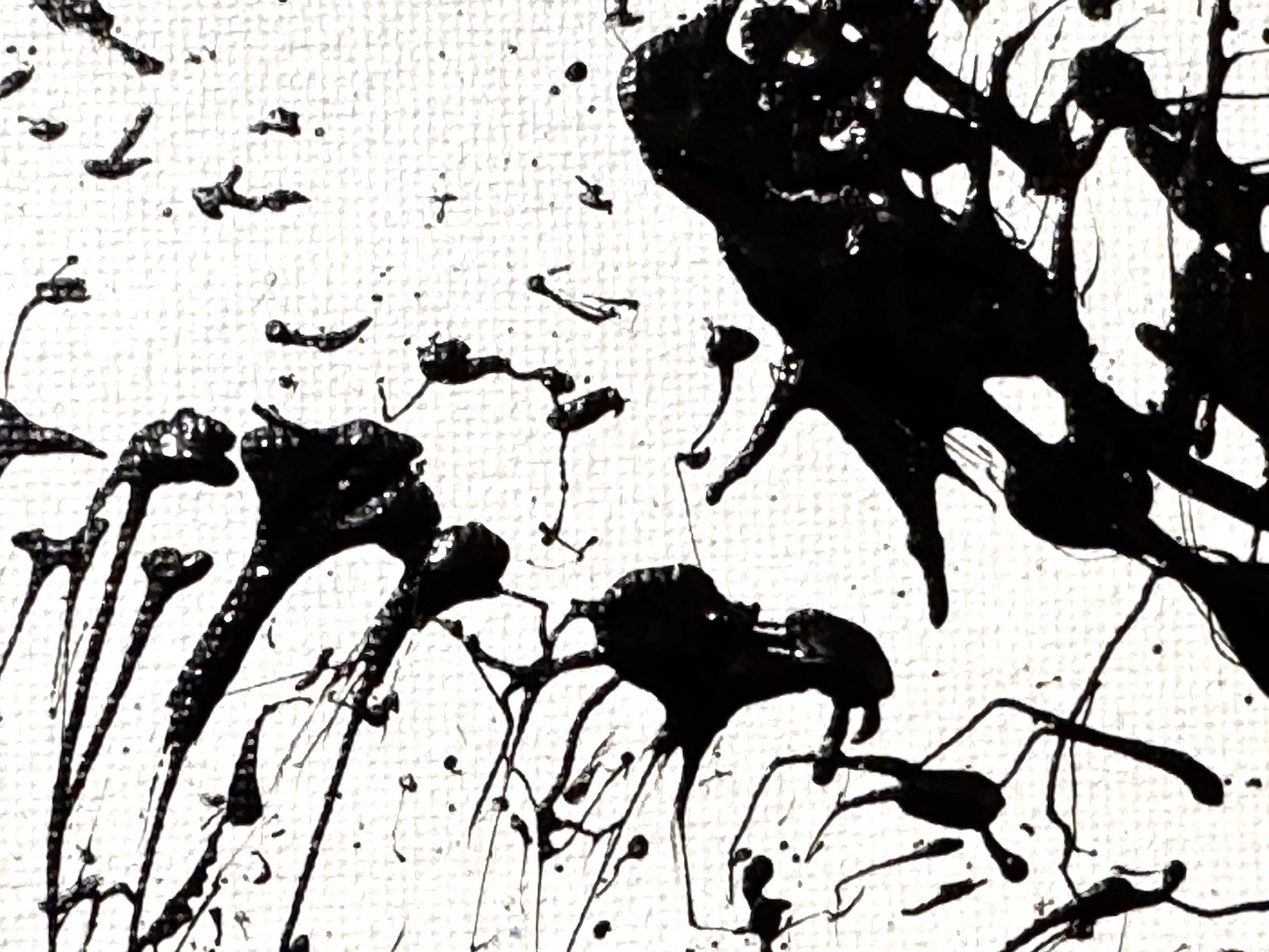 SAMATOWIC Original Abstract Expressionism 8×10 Black White Signed Wall Art 121
