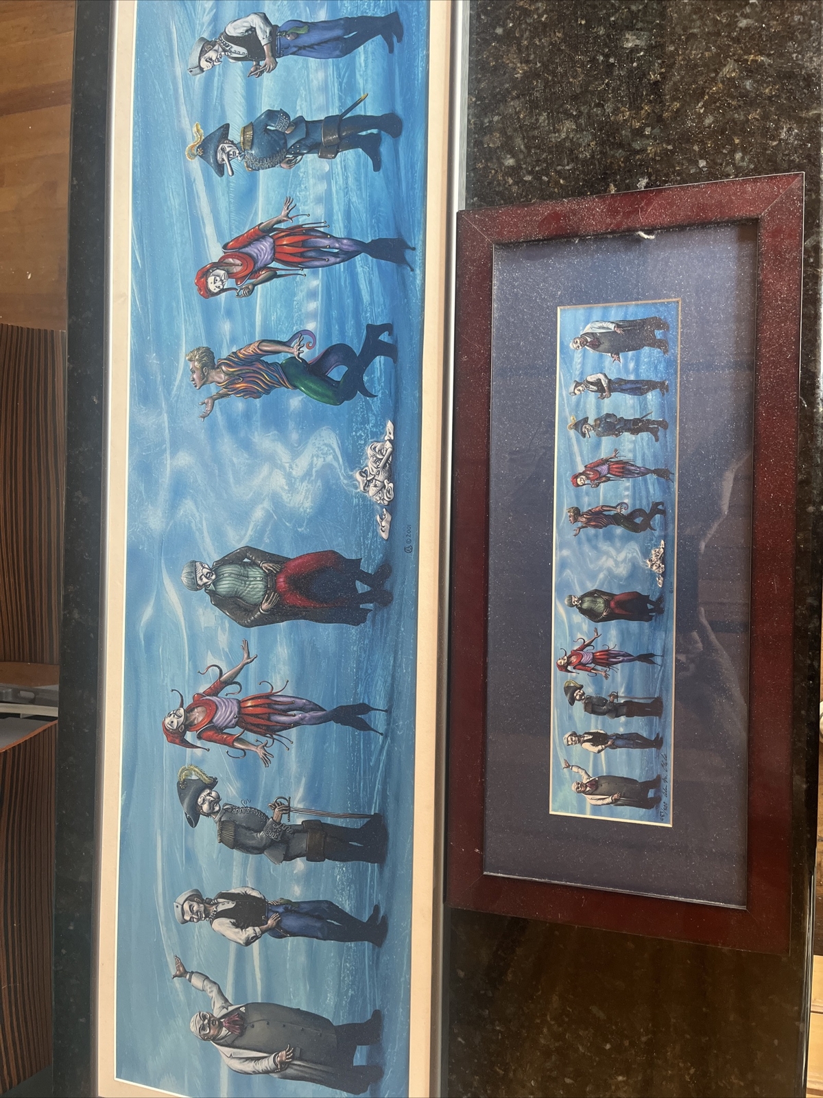 Huge Original Alan M Clark Acrylic Painting Horror Artist The Dark Comedy