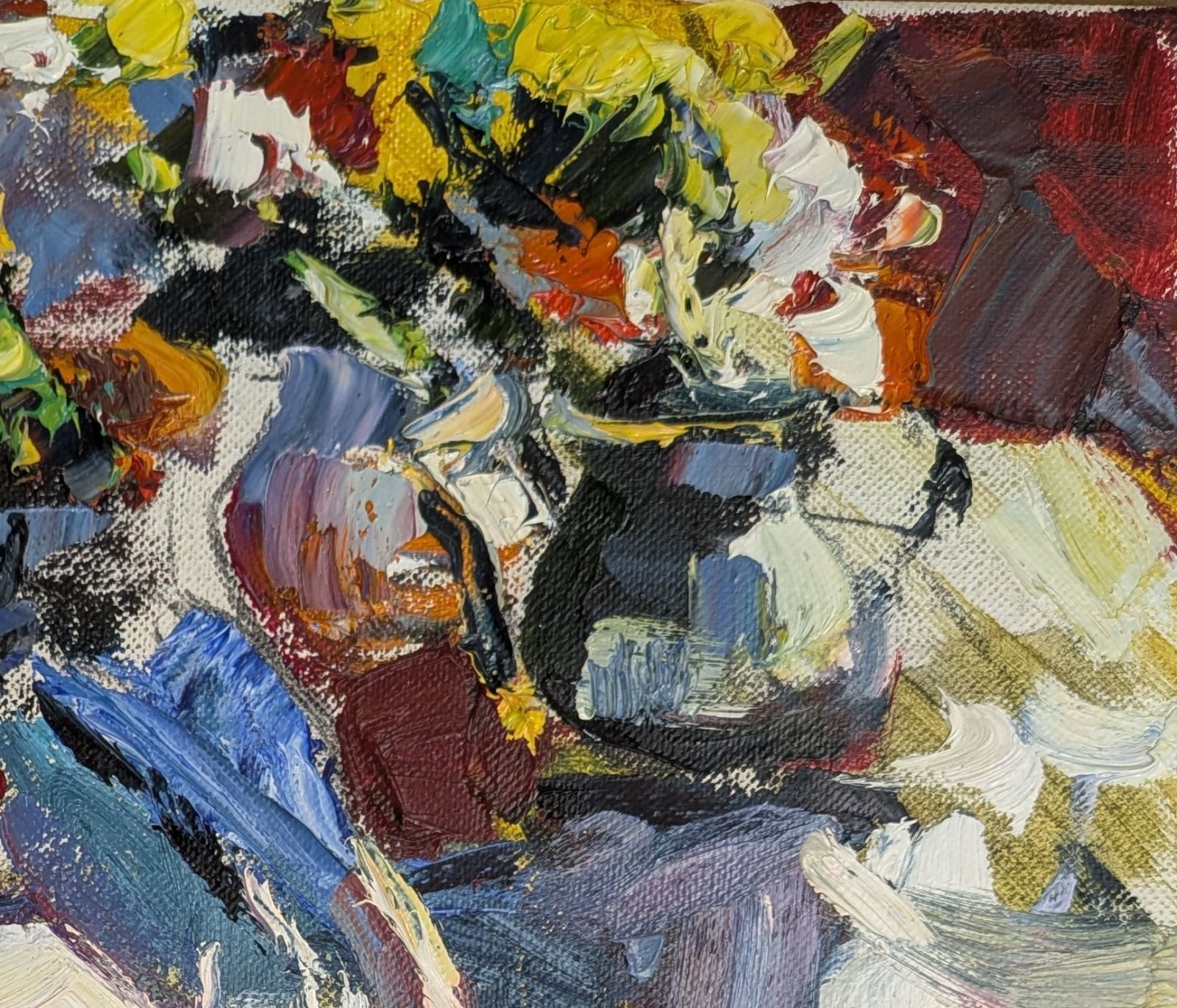 art 360 original oil painting canvas Still Life Art Cultural Decor 16×12 in
