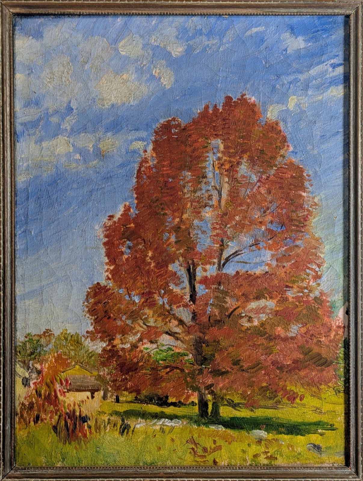 Antique American Impressionist Landscape | Boston School Sugar Maple ca. 1910