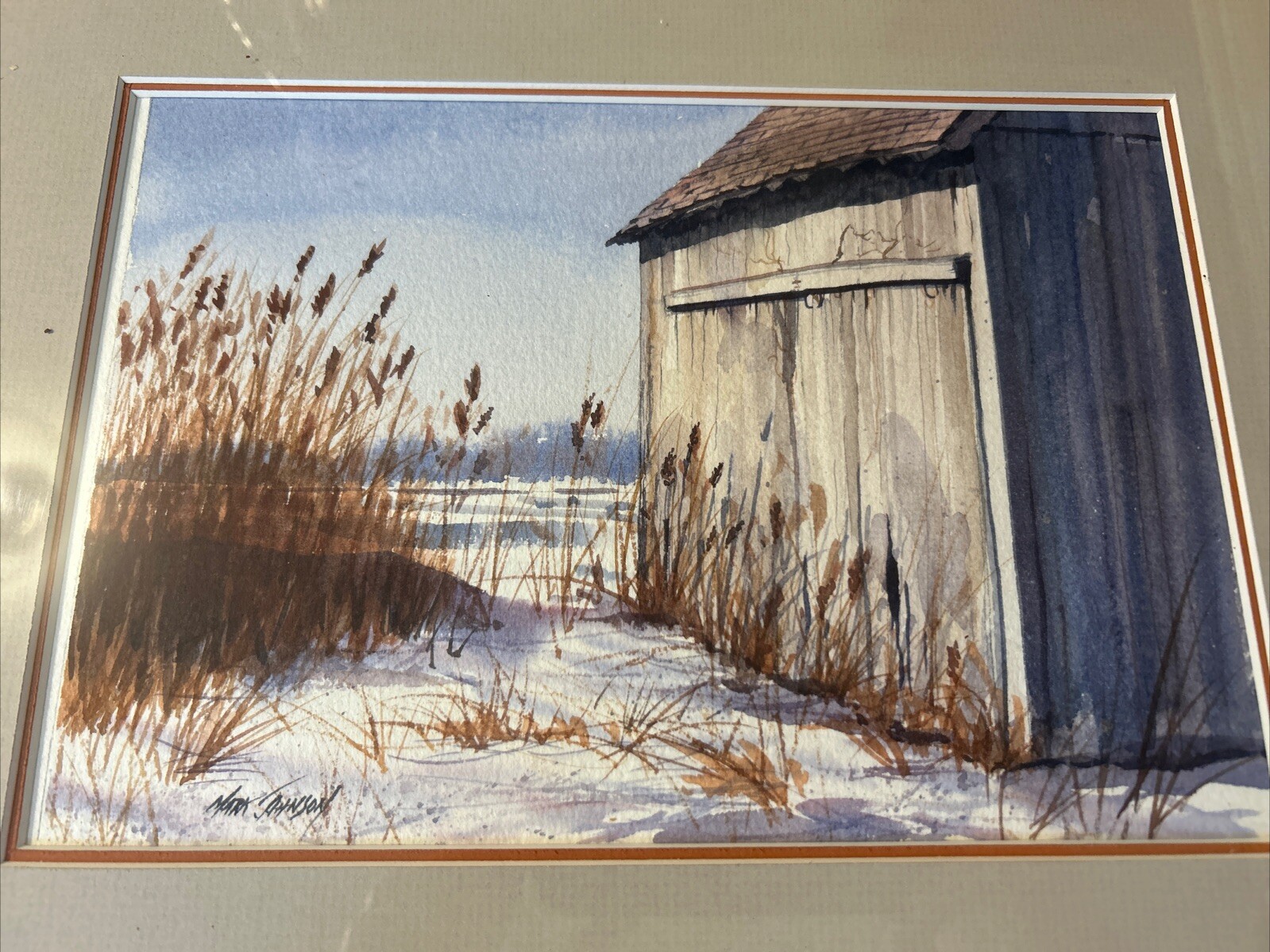 MARK JOHNSON ORIGINAL LANDSCAPEWATER COLOR PAINTING