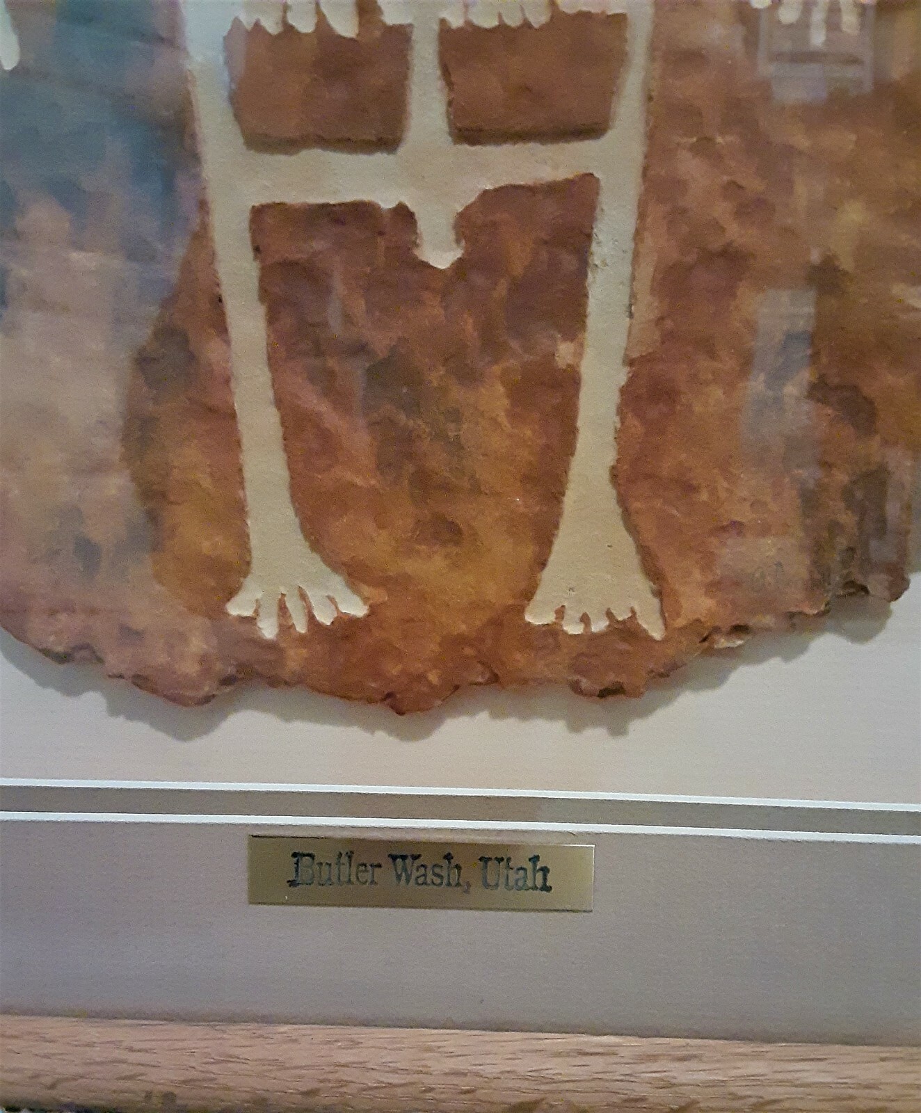 Arlene Connolly Framed Petroglyph / Rock Art «Butler Wash, Utah»