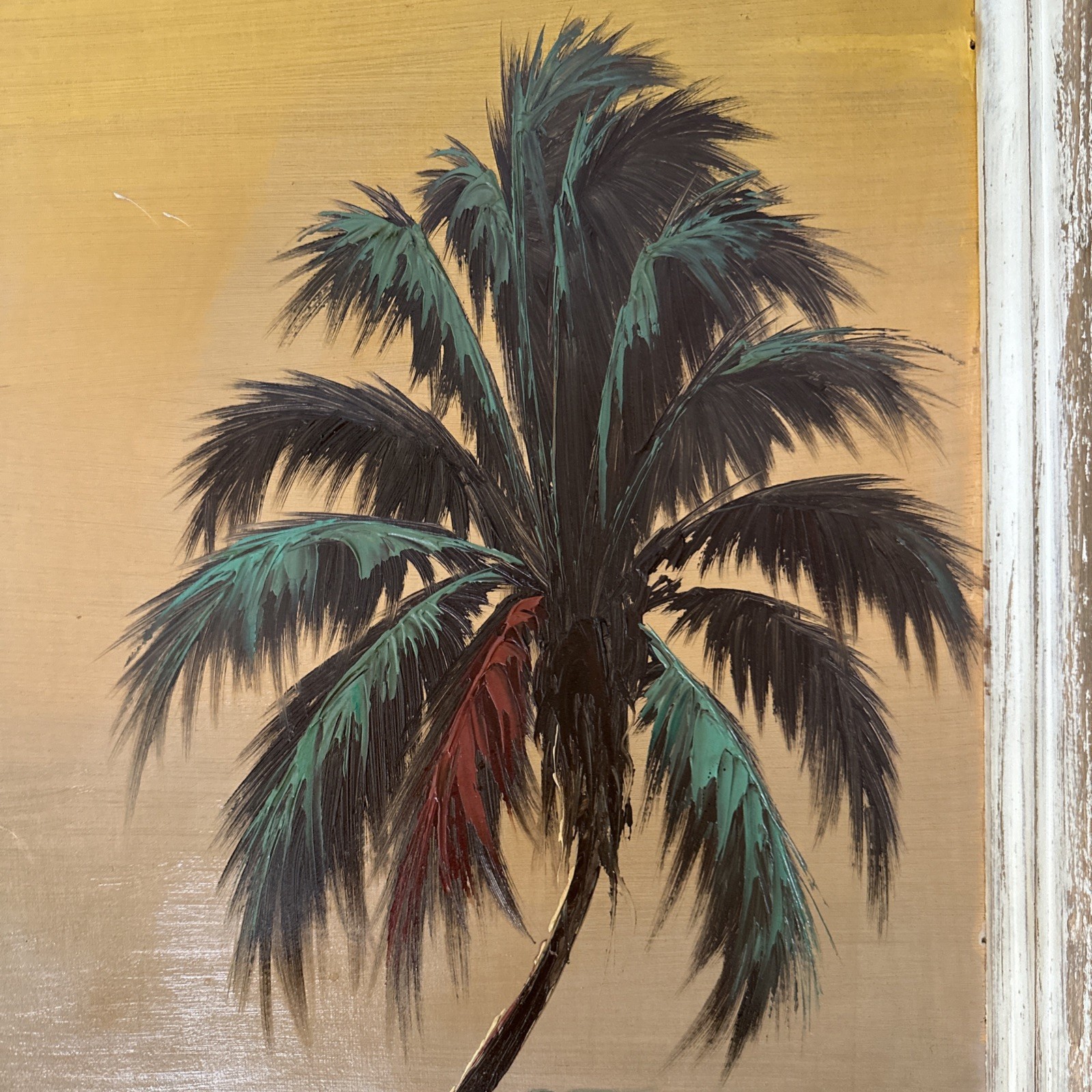 Rare Authentic James Gibson Florida Highwaymen Upson painting Signed front/back