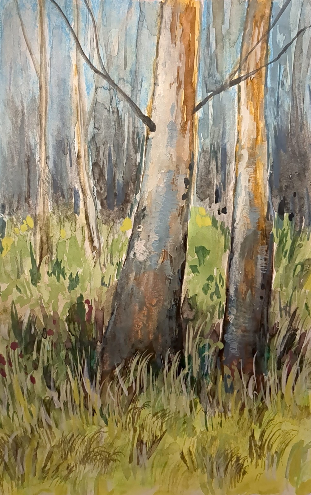 ORIGINAL Plein Air Landscape Kunze art on paper OOAK 5×8″ Lake Superior