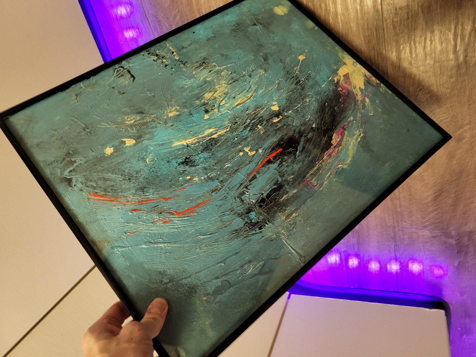 Beautiful Original Abstract ACTYLIC ON CANVAS board Modern Contemporary Art