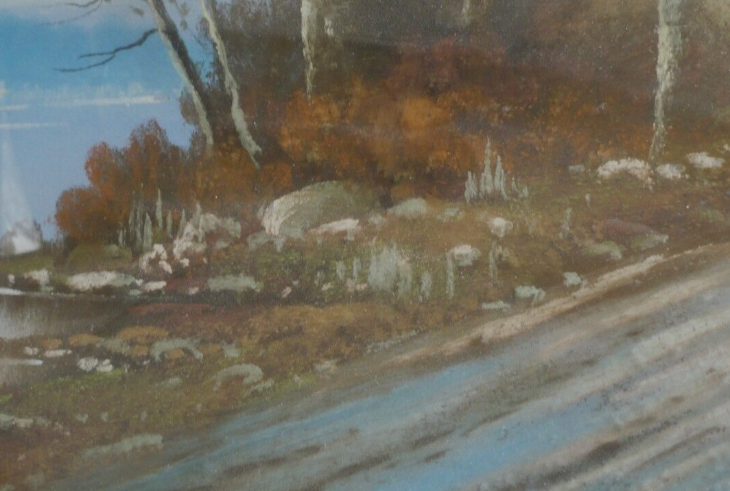 ALBERT GLATTHAAR LISTED PASTEL IMPRESSIONIST LANDSCAPE RIVER ROAD BEAUTY ANTIQUE