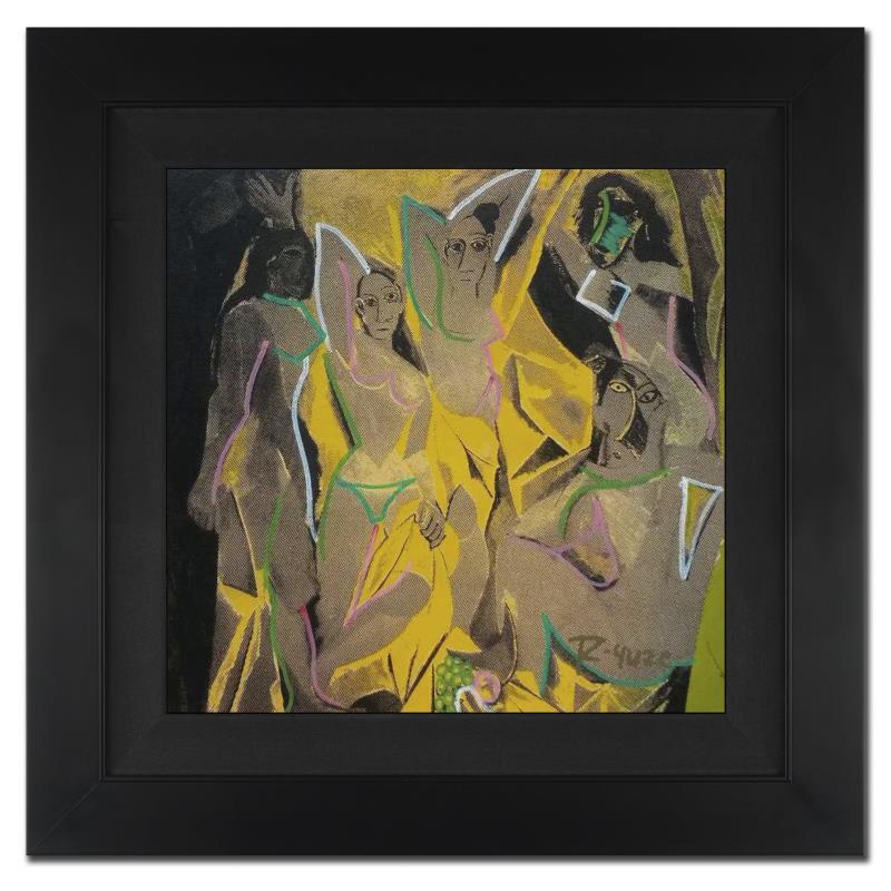 Ringo «Les Demoiselles d’Avignon» signed canvas original art, framed