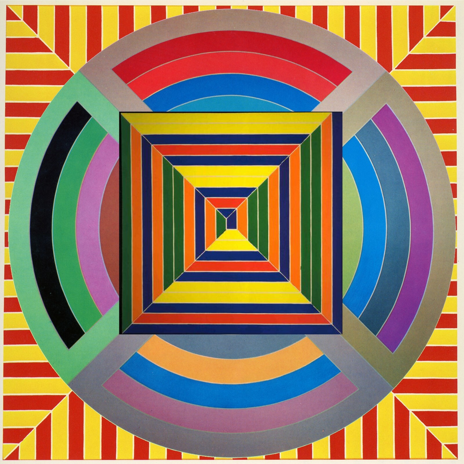 art work original abstraction 12 inches x 12 inches Dye Sublimation on Aluminium