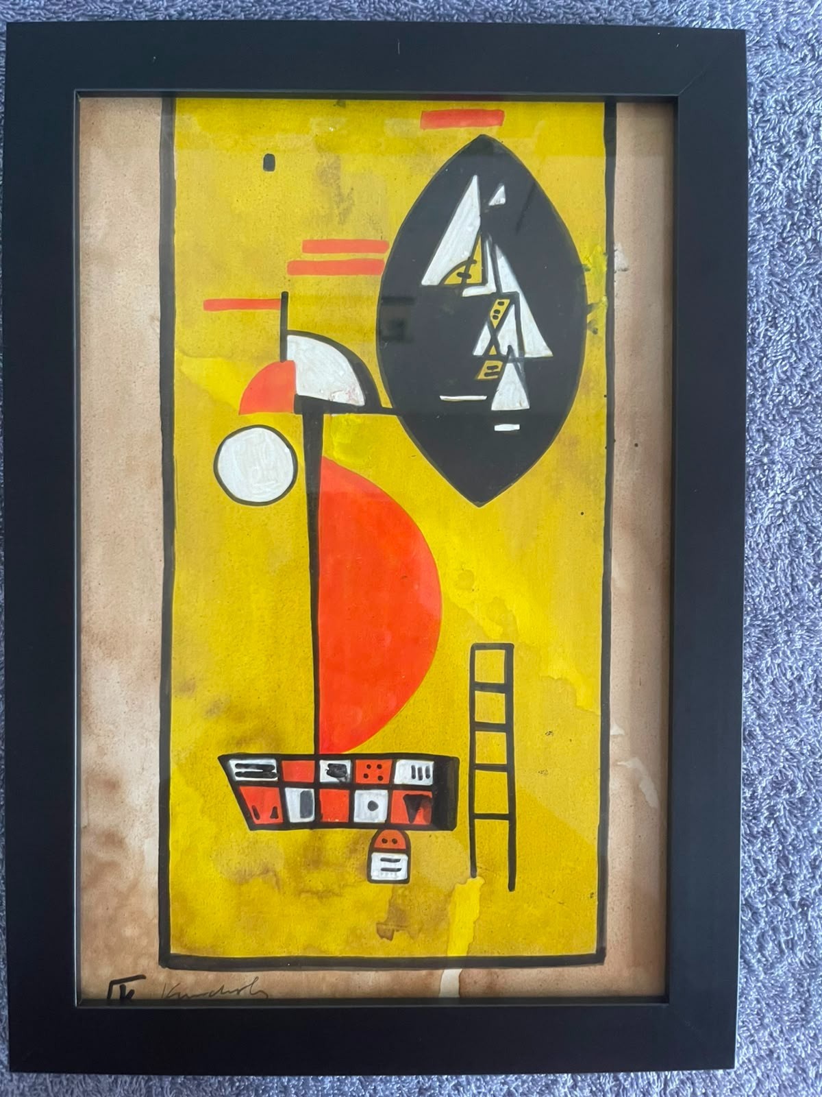 VASILY KANDINSKY oil painting framed on sealed and signed wood