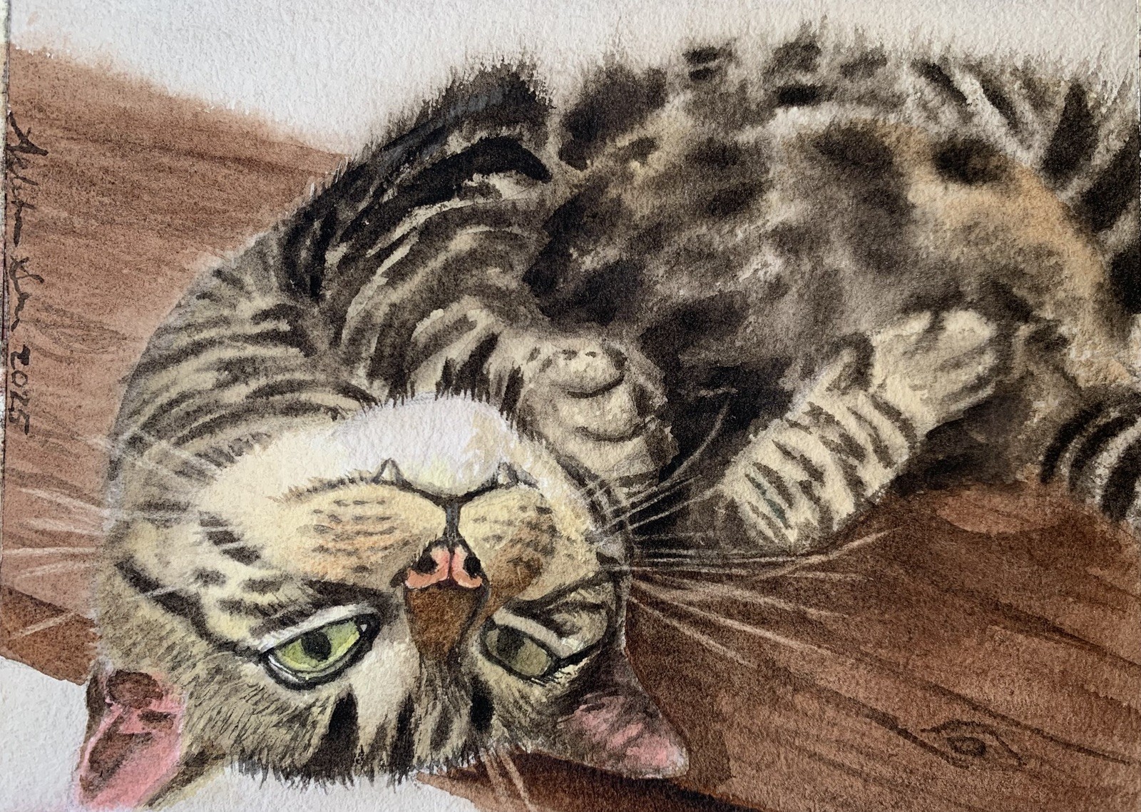 Custom pet portrait commission original watercolor painting sympathy gift art