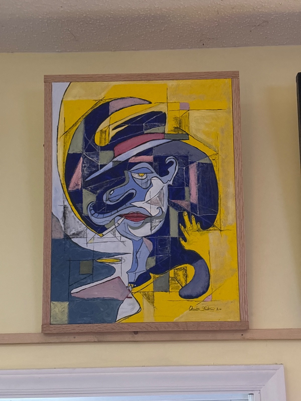 original cubism expressionism oil painting on canvas signed 18 x 24 inch