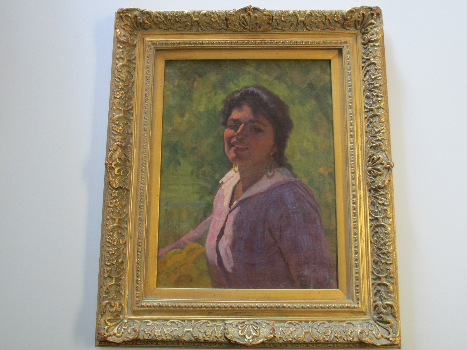 Antique Portrait Painting Women Pretty Woman Female Model By Gordon Coutts Oil