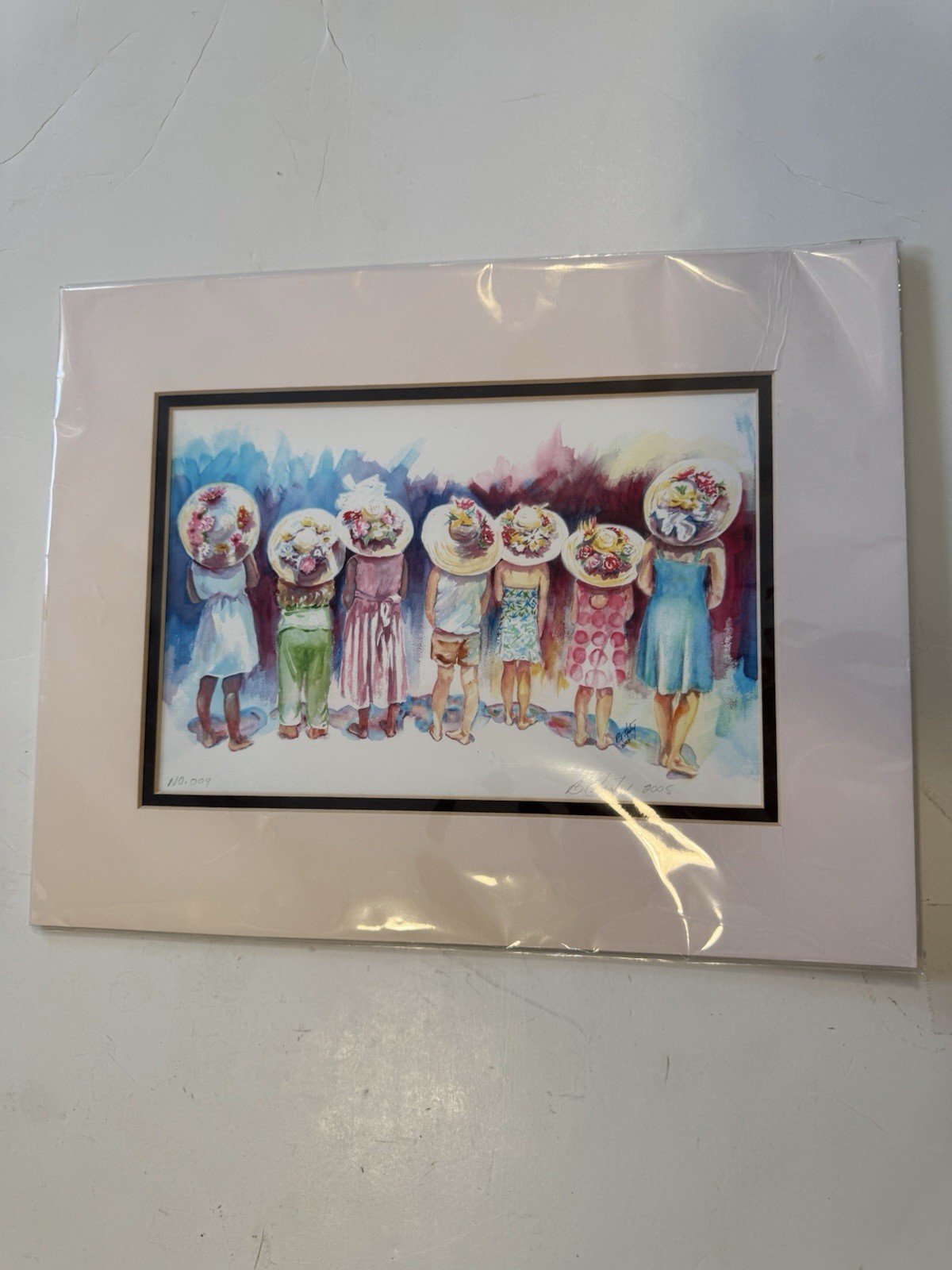 Barbara W. Gentry Watercolor Painting “ Children “ No. 009 Signed B. Gentry 2005