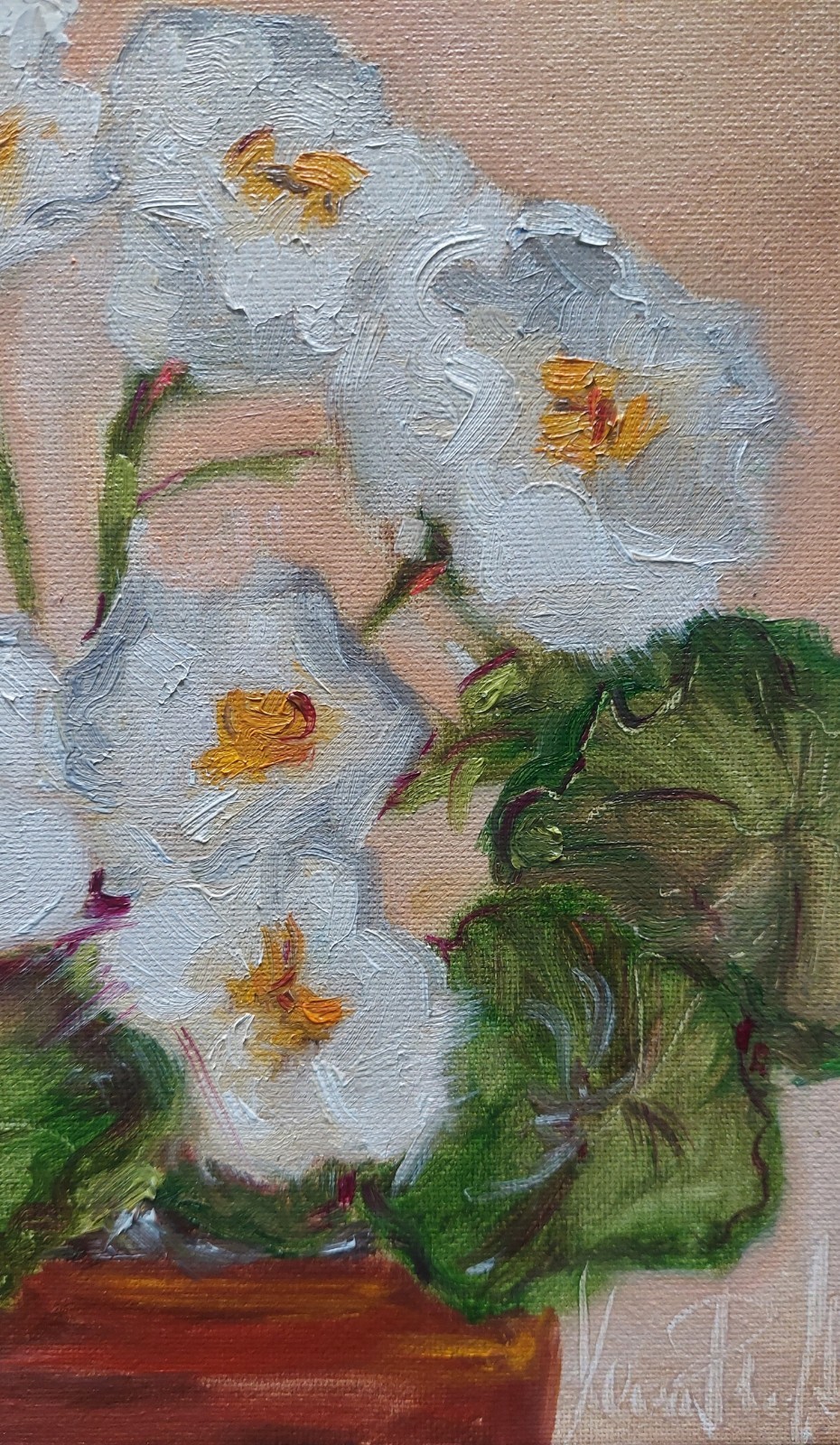 Oil still life painting on canvas size 10×10 inches