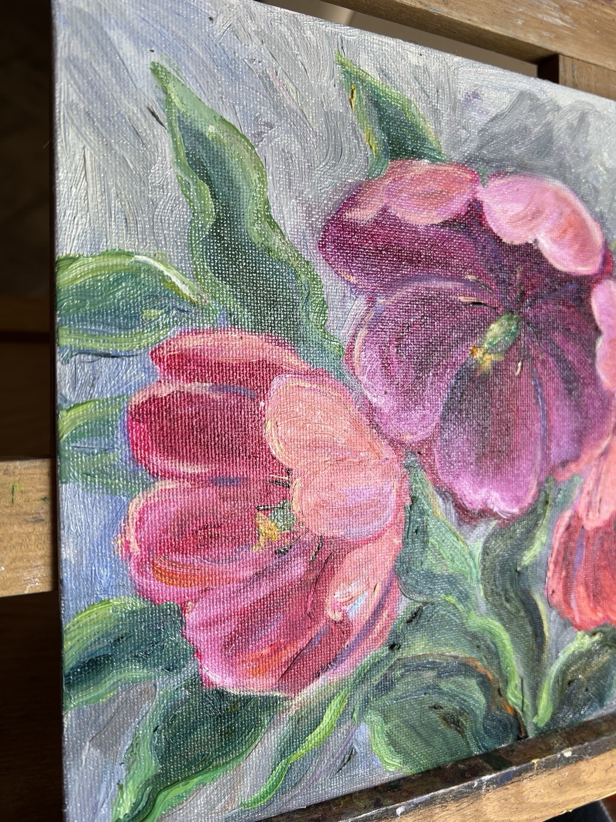 Original Oil Painting Tulip Flowers Wall Art Floral Wall Art 8×10 Wall decor