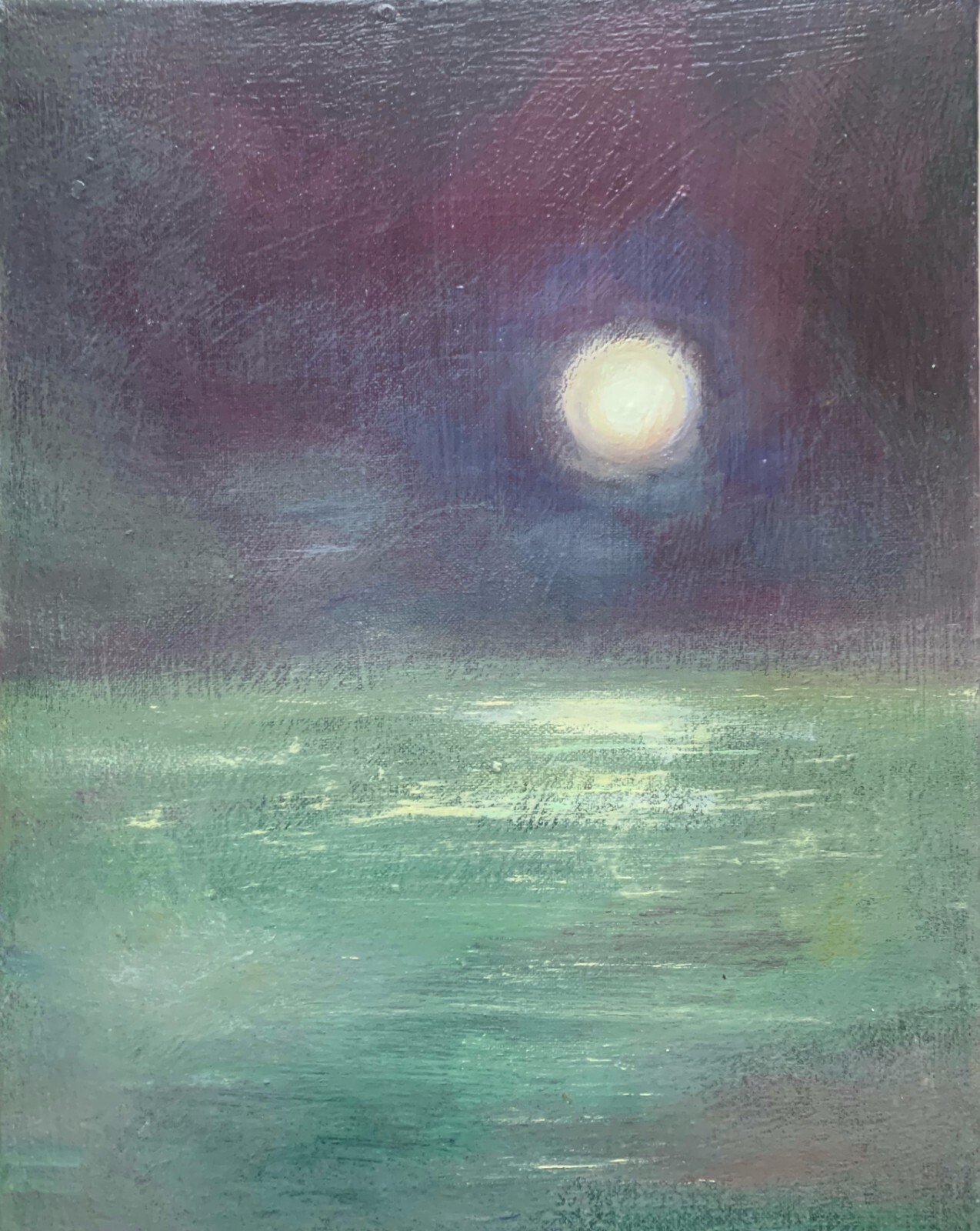 Moon painting Gold Moon Canvas Decor Living Room Wall Art
