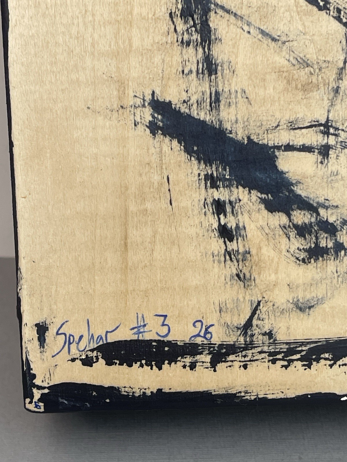 Blue Object, American Minimalist Painting Sculpture Signed