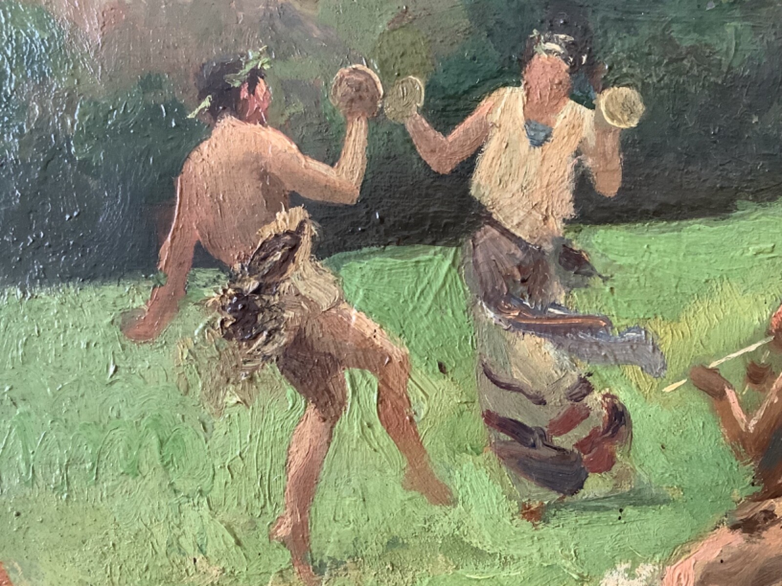 19th Century Impressionism Winslow HOMER ? Rare Native American Dance Oil Canvas