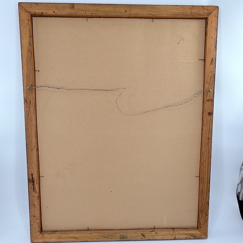 Ron Stewart «Cold Tracks» Signed Framed Matted Original Painting 1975 Winter