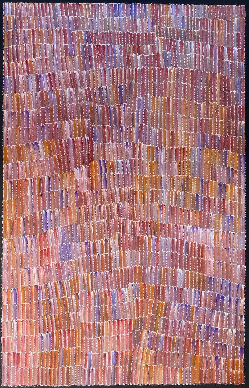 Jeannie Mills Pwerle, Authentic Aboriginal Art. Size 150cm x 100cm, ‘Bush Yam’