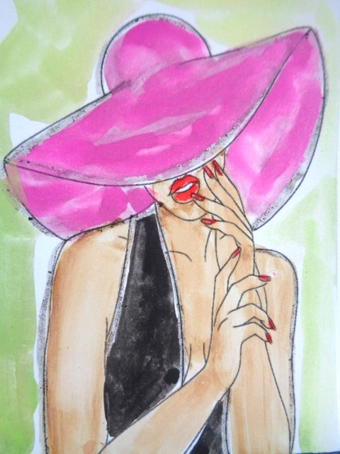 ACEO Women In Fashion – FASHION GIRL Painting ART