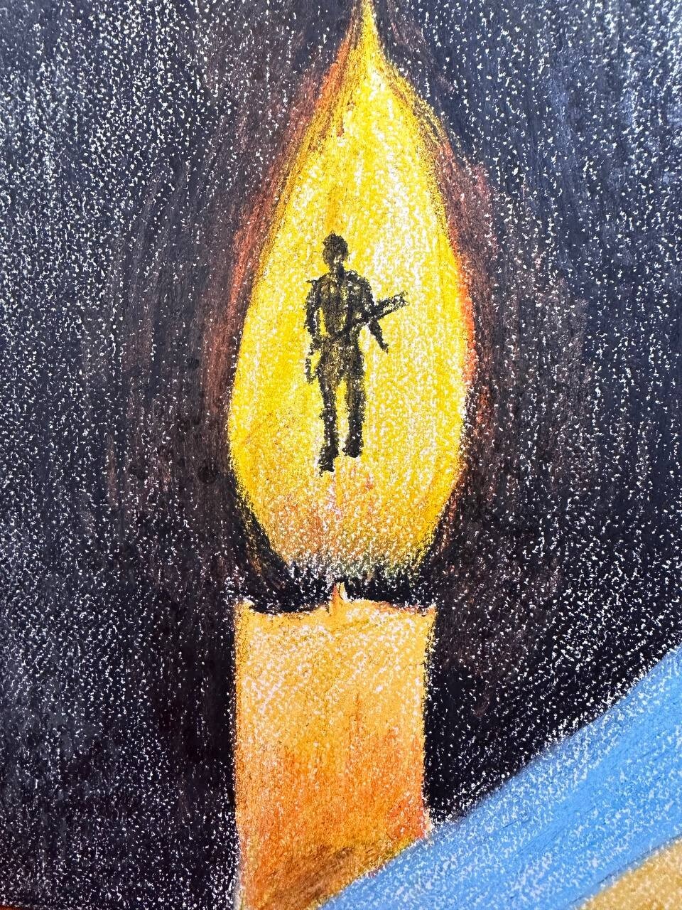 Picture of a Ukrainian artist ,»Eternal memory to the soldi», the war in Ukraine