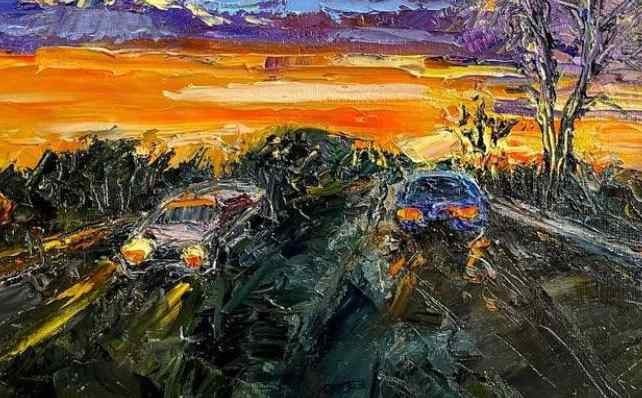 art 430 original painting 30×40 сm Oil on canvas ND landscape modern