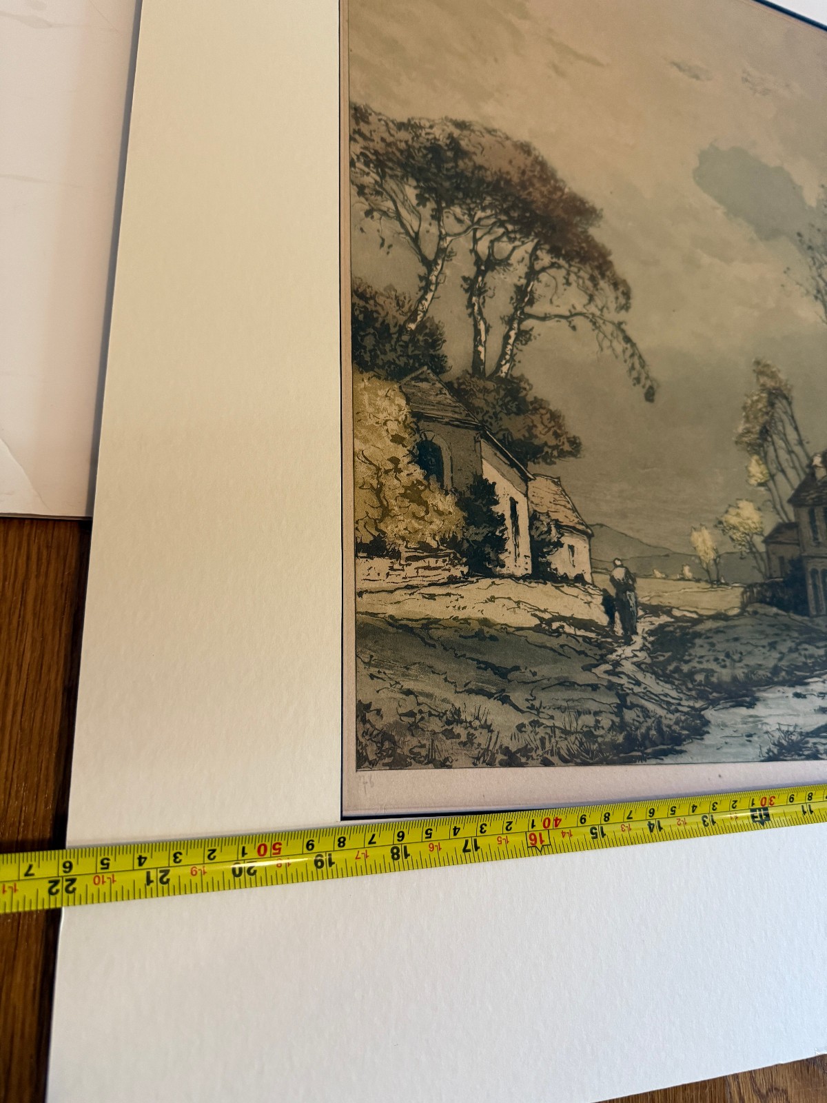 Antique 1925 Andre Delaistre Art Handcolored Signed & Numbered Engraving French