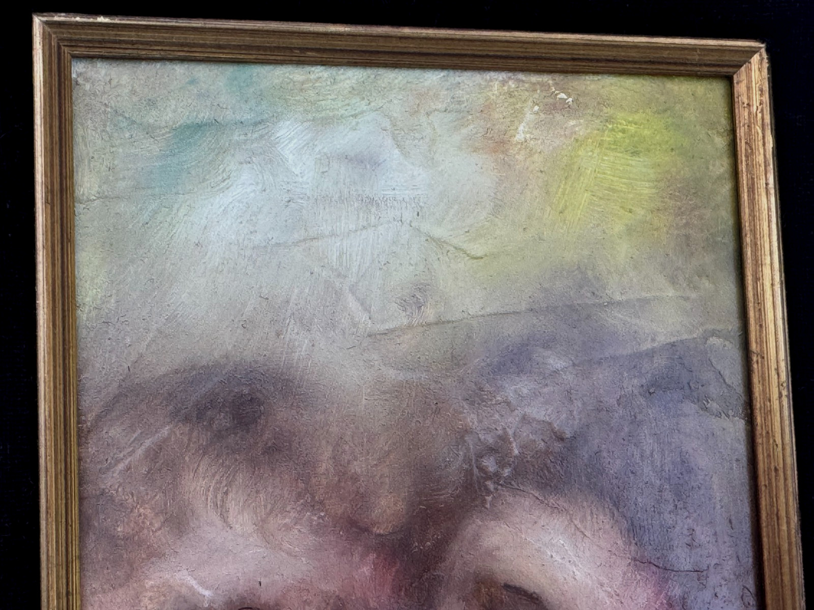 FREDERICK DWIGHT KIRSCH (1899-1981) SIGNED OIL PAINTING 2 CHILDREN FACES FACE