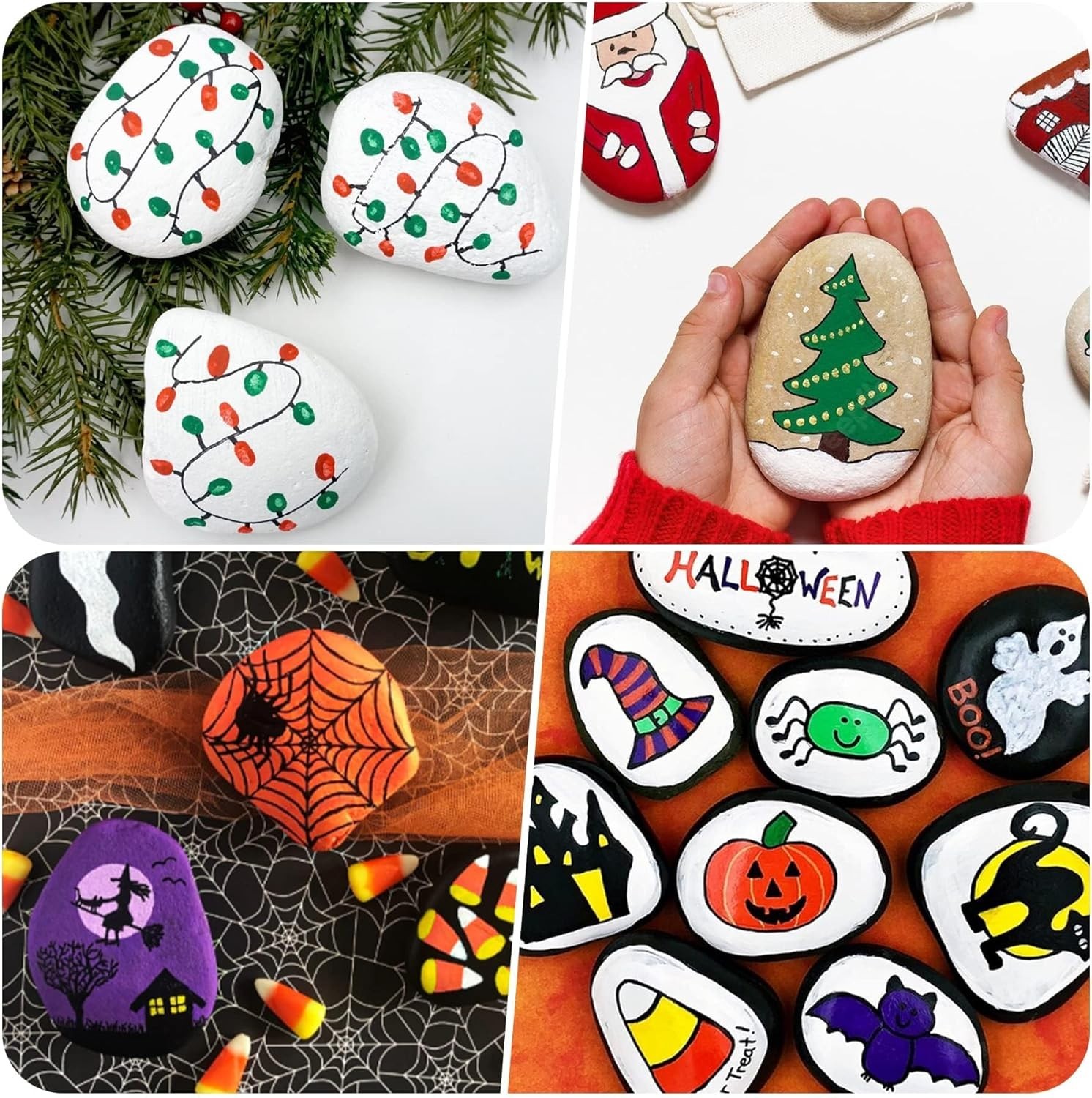 Large River Rocks for Painting 100 Pcs 2-3″ Craft Stones